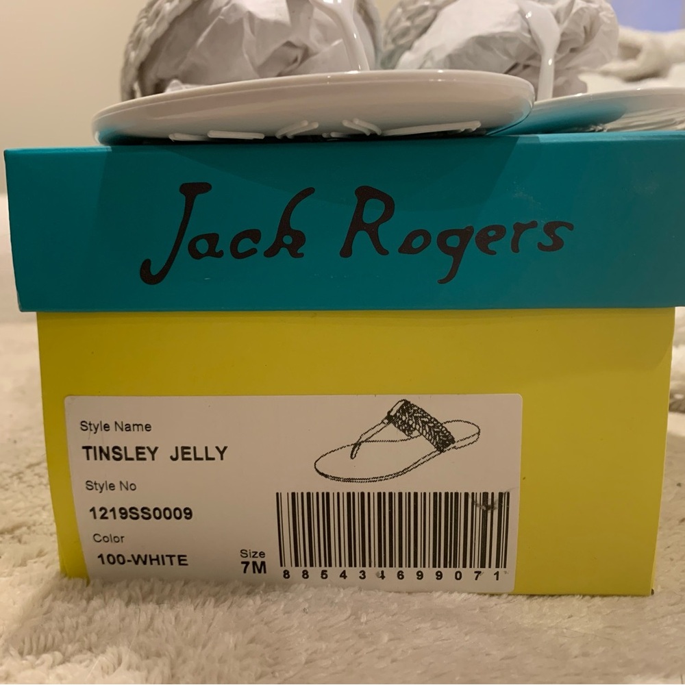 NIB Jack Rogers Tinsley Jelly White size 7 - Picture 2 of 4
